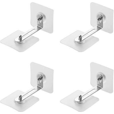 Selvklæbende Møbelvægbeslag (4 Par), Anti-Tip Møbelstropper til Babysikring, Sikker Bogreol Kommode Hylde Skab til Væggen for Børn