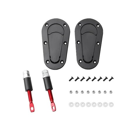 Universal Hætte Låse Hætte Låse Hætte Pins Hætte Lås Sæt Bil Tilbehør, uden Lås Sort