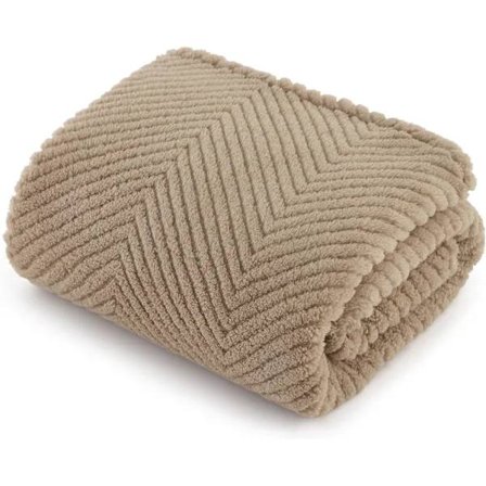 Vaskbart Tæppe til Store Hunde - Koral Fleece Hundetæppe, Kæledyrstæppe, (1 stk, 76*100 cm, Brun)