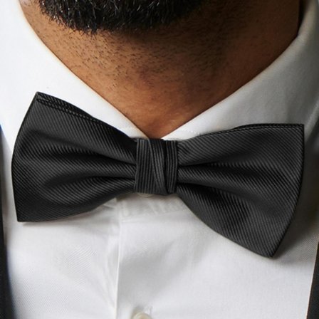 Musta sidottu loimiripsirusetti miehille - Solmitut rusetit