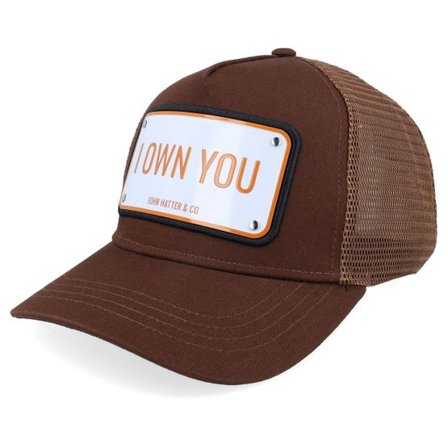 John Hatter & Co - Brun trucker Keps - I Own You Aluminium Plate Brown A-Frame Trucker @ Hatstore