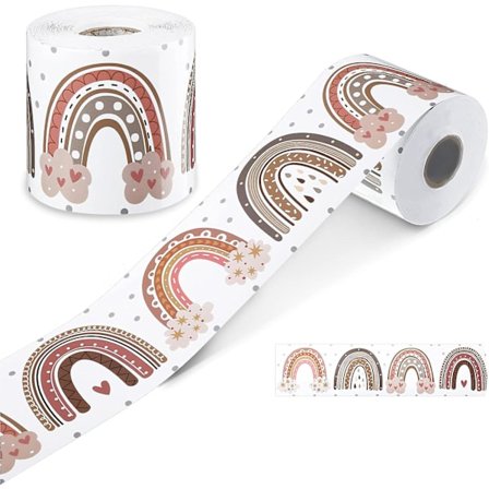 Regnbåge Tavla Kant Rak Regnbåge Kant med Prickar och Hjärtformad Dekoration (19,8 m)