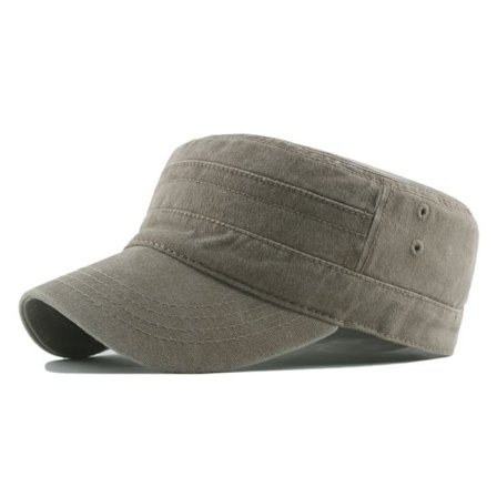 Herre Vintage Cap Justerbar Militær Cap Army Cadet Hat Bomull B