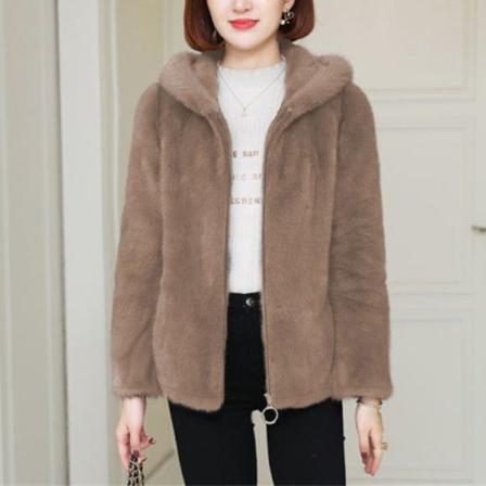Dam Långärmade Ytterkläder Full Zip Vanlig Hooded Cardigan Coat