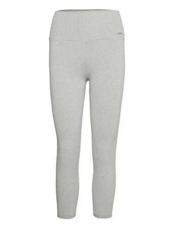 Light Grey Melange Ribbed Seamless Tights 7/9 Grey AIM'N