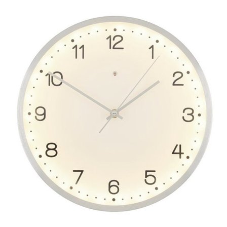 Seinäkello Prato, jossa on ääniaktivoitu valo 30cm