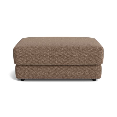 Sevilla Pouf Hocker in Nordic Braun, modernes Design, komfortable Polsterung mit Nozag-Federung, ideal als Ergänzung zum Sofa, Höhe 43cm