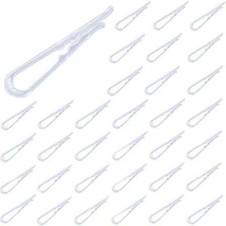 200 plast krokodilleklemmer (3,8 cm) klesklemmer med tenner gjennomsiktige klesklyper for slips sokker bukser skjorter