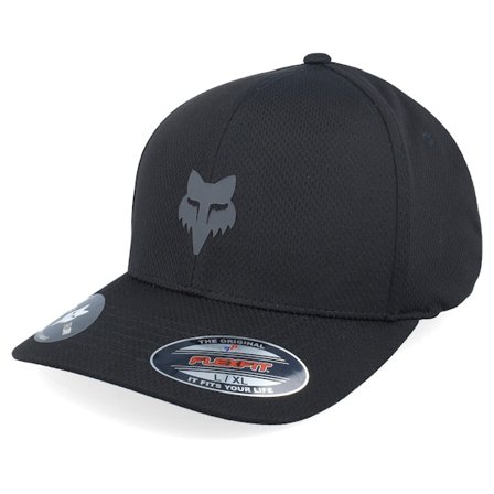 Fox - Schwarz Flexfit Cap - Fox Head Tech Black/Charcoal Flexfit @ Hatstore