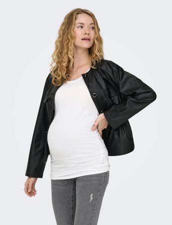 Only Maternity Olmlovely Life Long Top Tt 2Pck Jrs Noos - Black - S