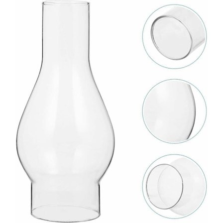 Olie Lampeglas, Petroleum Lampe Skærme Klart Glas Udskiftning til Traditionelle Lamper, Glas Lampeglas med Fint Håndværk, Glat Overflade