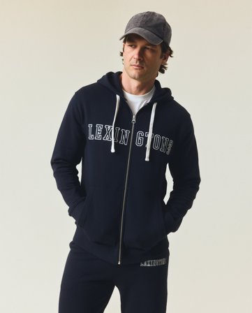 Lexington Legend zip hoodie, mørkeblå