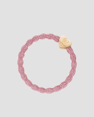 ByEloise METALLIC GOLD HEART ROSE PINK Vaaleanpunainen Korut Tytöt - Kids Brand Store
