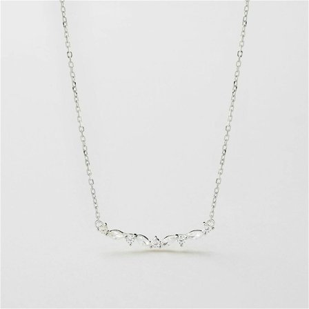 June Halsband - Sterling Silver - Safira