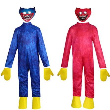 Huggy Wuggy Kostyme Poppy Playtime Drakt Blå BLUE S(100-110cm)