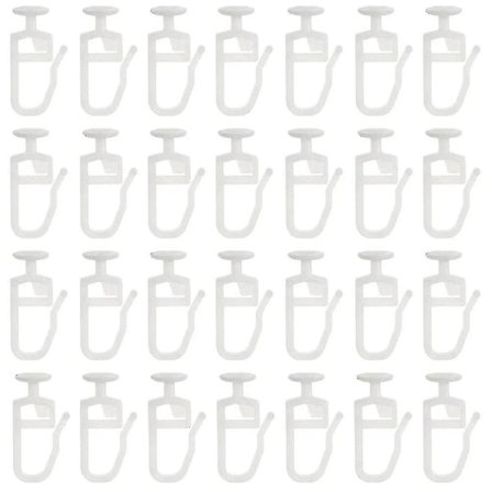 200 stk Gardin Glide med 8,3 mm Hoved Foldbar Glide Gardinskinne Glide Kroge til Gardin H