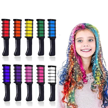 10 farger Hårkritt midlertidig lys hårfarge