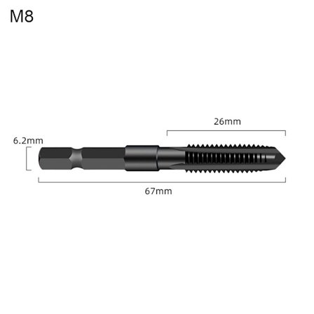 Suoran uran kierrepora Kierteitys M8 M8