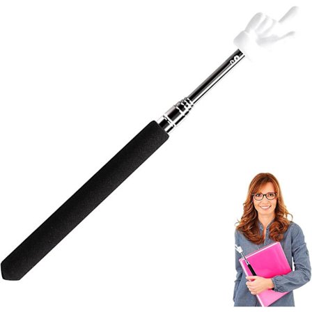 Teleskopisk lärarpekare, Mini Hand Pointers Finger Pointer Stick, Retractable Teacher Pointer, Presentation Tool Svart
