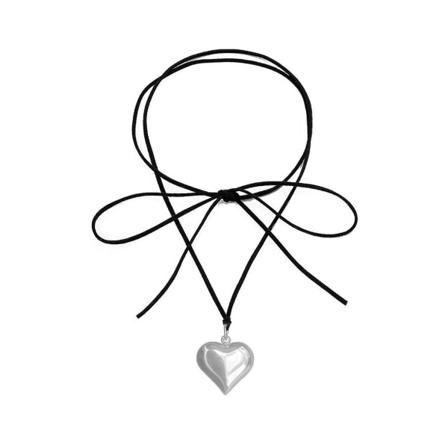 Anheng Halskjeder Legering Materiale Kjærlighet Anheng Choker For Kvinner Smykker Gave CMK Black Silver