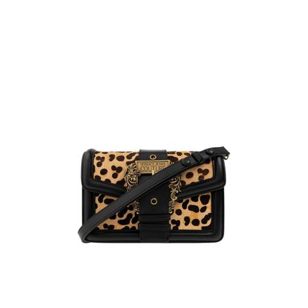 Versace Jeans Couture, Shoulder bag with animal motif Beige, Dames, Maat:ONE Size,leer
