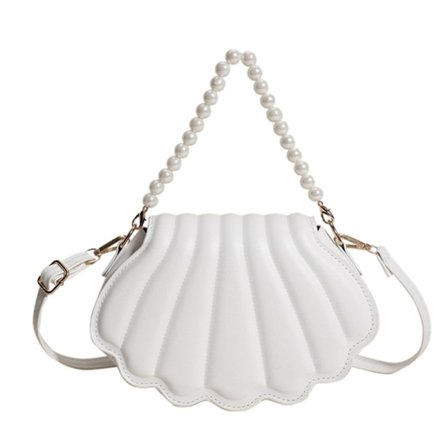 Muslingeskaller Aftentaske til Kvinder All-matching Shoulder Bag Pearl Chain Håndtaske
