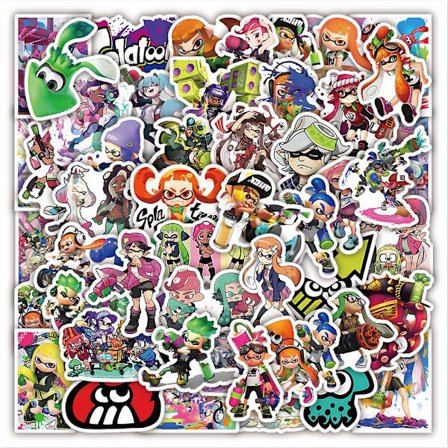 50 stk Skytespill Splatoon 3 Klistremerker PVC Laptop Graffiti Dekorasjon Dekaler