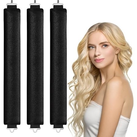 3 Pieces Heatless Curling Rod Headband, Suitable for All Hair Types with a No Heat Hair Curler