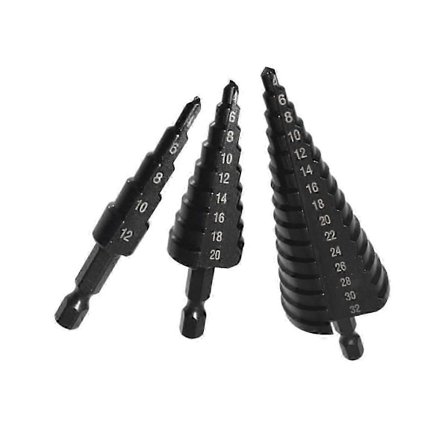 Stegborr 4-12/20-32mm Nitridbelagd Trä Metall Borrverktyg Metallhålsskärare Stegkonborr
