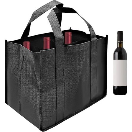 20x30x18cm Flaskbärväska 6 Fack För 6 1,5l Flaskor Rivtåligt Och Vattentätt Tyg Perfekt För Vatten Vin Öl