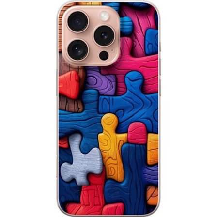 Yhteensopiva Puhelinkuori Apple Apple iPhone 16 Pro Leikkisä kuvitus Stitchin kanssa vaaleanpunaisissa omenoissa pehmeässä pastellidesignissa, joss