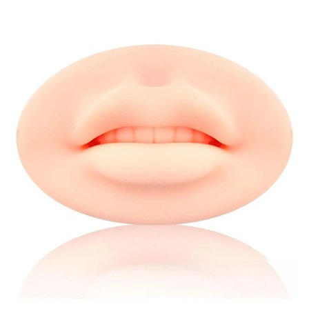 Myk 3D Leppe Øvelse Silikonhud for Permanent Makeup Artister Åpen Munn Falske Lepper Treningshud Modell for Tatoveringssminke