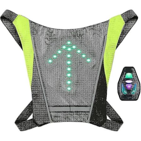 Cykeludstyr & Lixada Refleksvest til cykling, Refleksklemme til rygsæk, USB-genopladelig