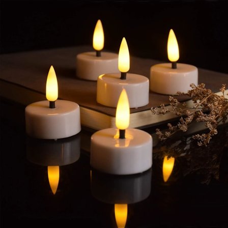 12 LED-ajastinkynttilää 3D-sydämellä, välkkyvä kodin sisustukseen Valkoinen – 3D-sydän Parent Valkoinen – 3D-sydän