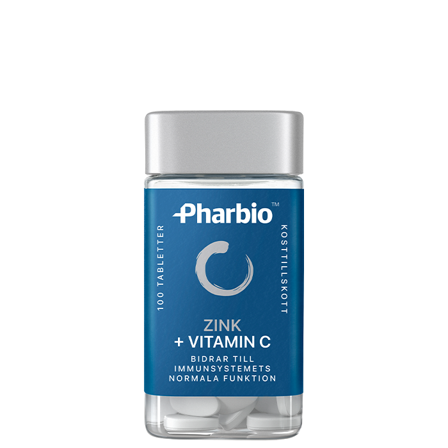 Pharbio Zink + Vitamin C 100 tabletter