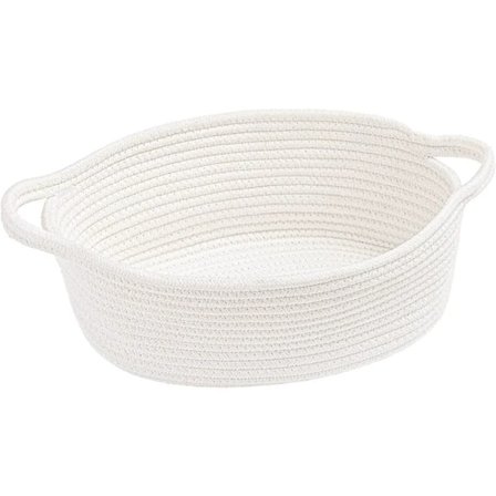 Liten Vevd Kurv med Gaveposer og Bånd, Gavekurv Tom, Kurv for Gaver, Baby Leketøyskurv, Barneromskurv, 30.5 x 20 x 13 CM