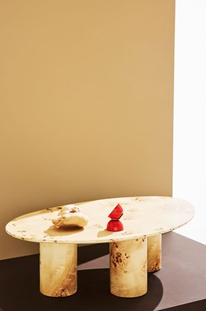 Pastill - Remi soffbord högblank poppelrot 110x70 cm - Brun - Soffbord - Från Homeroom