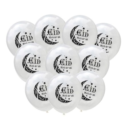 Eid Mubarak Ballonger Islam Muslimsk Fest Dekoration 07 07