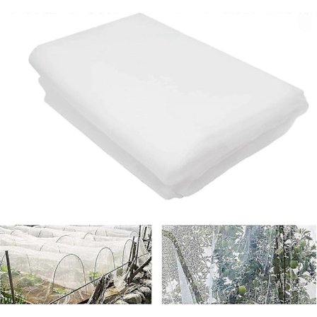 Insektnett, 2,5 x 6 m nett for hage, insektnett for grønnsaker, finmasket insektnett for beskyttelse av planter, blomster, grønnsaker og