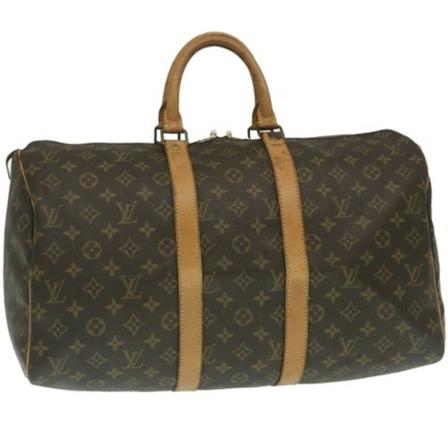 Louis Vuitton Vintage, Pre-owned Canvas Keepall Bruin, Dames, Maat:ONE Size