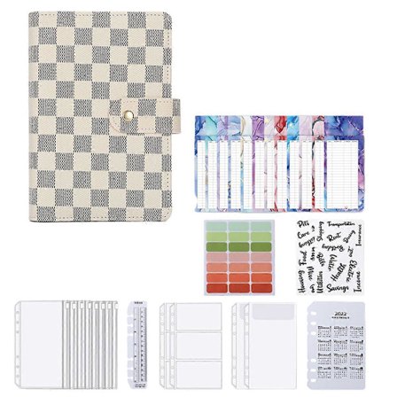 Budgetpärm med kontantkuvertbudget, A6 Sparpärm, Budgetpärm med kuvert med dragkedja (FMY)