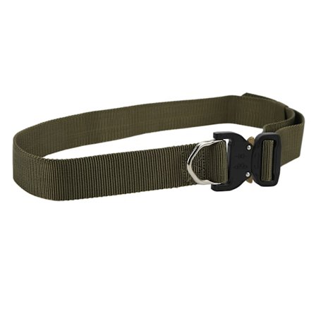 Nylon midjebelt Justerbart Utendørs Militært Webbingbelte for Buksebukser Trening 125 cm Lengde Grønn