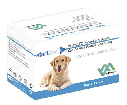 VetMotive Starttest Vlabs 3DX Parvo-Coronavirus Canino Ag e