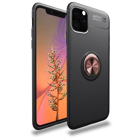 iPhone 11 Pro - Tyylikäs automaattitarkennuksen suojus rengaspidikkeellä Svart/Roséguld