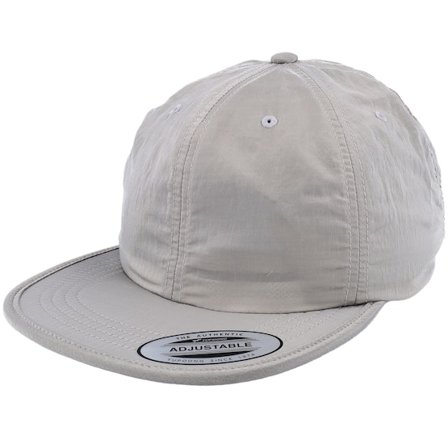 Yupoong - Grey - fitted - Cap - Nylon Cap Silver Fitted - Hatstore