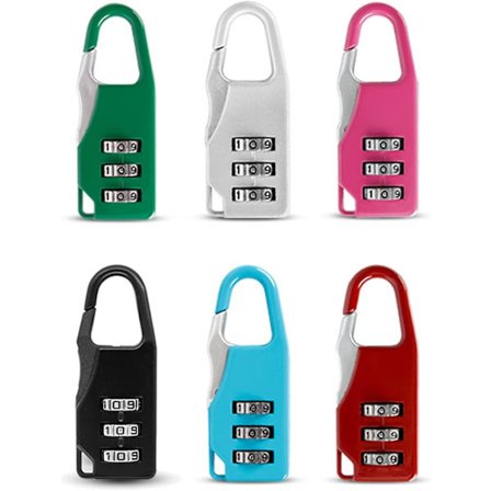 6 kpl 3-numeroinen yhdistelmälukon koodit turvalukot säänkestävät