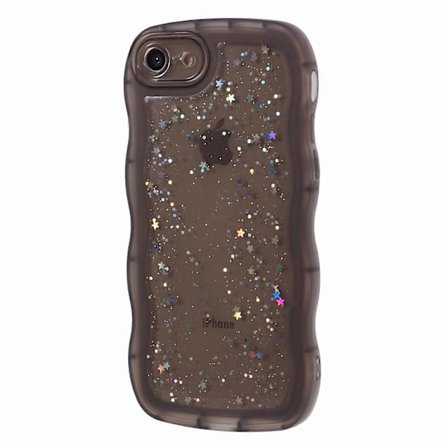 JTW-serien Cover til iPhone 7/8/SE (2020)/SE (2022) Glitterstjerner Bølget Kant TPU-beskyttelse Multicolor
