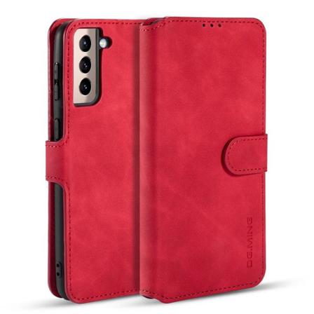 Samsung Galaxy S21 - Dg.ming Retro Läder Fodral - Röd Red Röd