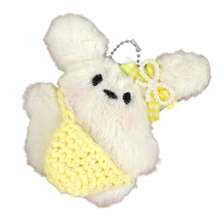 Trendy Pipende Kanin Anheng Dyr Nøkkelring Plysjdukke Nøkkelring Elegant Veske Sjarm for Stilige Tenåringer og Kvinner