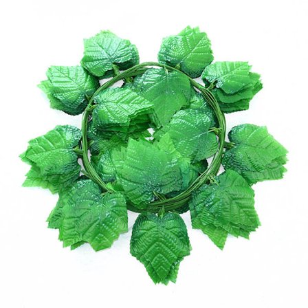 20 Store Vinblade 95" (Pakke med 12) Kunstig Efeu Krans Grøn Bladkrans Hængende Plante Ranker til Bryllup Vægfest Værelse Æstetik Materiale Dekoration